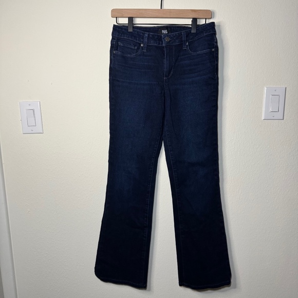 PAIGE Jeans Women's Size 29 Blue Skyline Bootcut Denim Western Classic Dark Wash - Picture 1 of 5